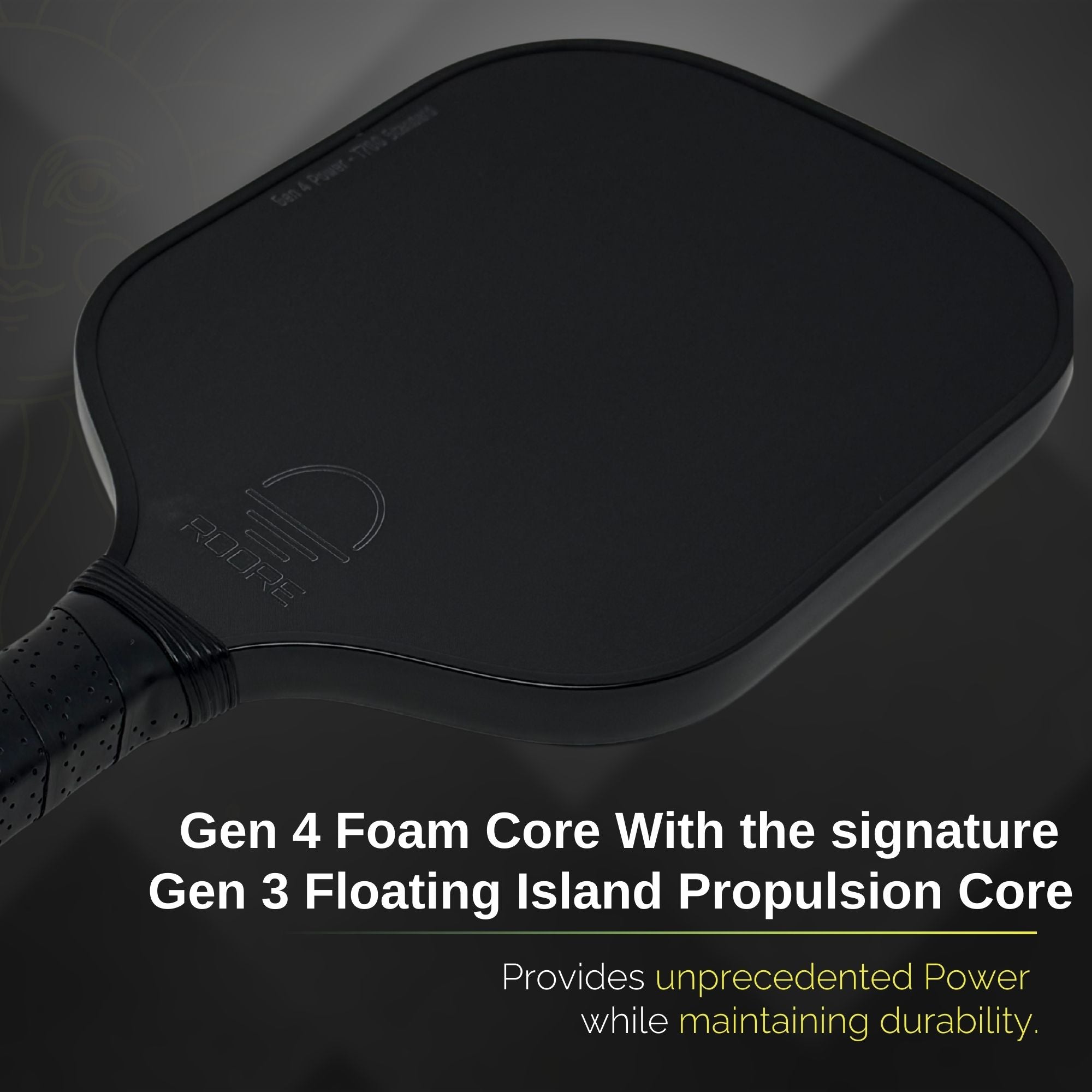 Gen 4 Power 100% Foam Core Standard Shape With Floating Island Propulsion Core T700 Carbon Fiber Pickleball Paddle - (GEN4 STANDARD)