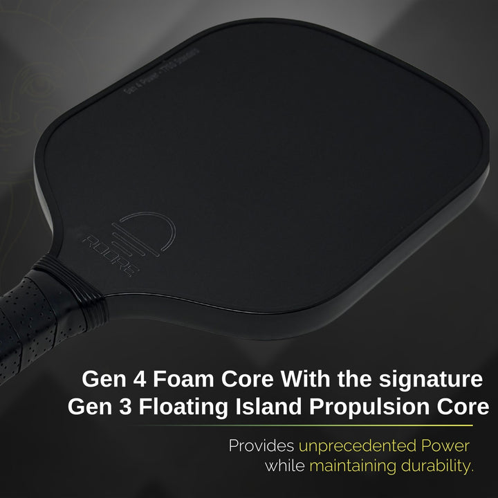 Gen 4 Power 100% Foam Core Standard Shape With Floating Island Propulsion Core T700 Carbon Fiber Pickleball Paddle - (GEN4 STANDARD)