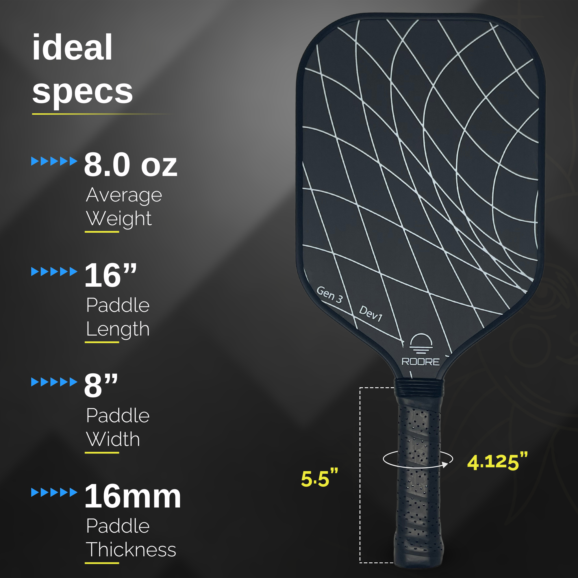 Gen 3 Elongated T700 Carbon Fiber Pickleball Paddle