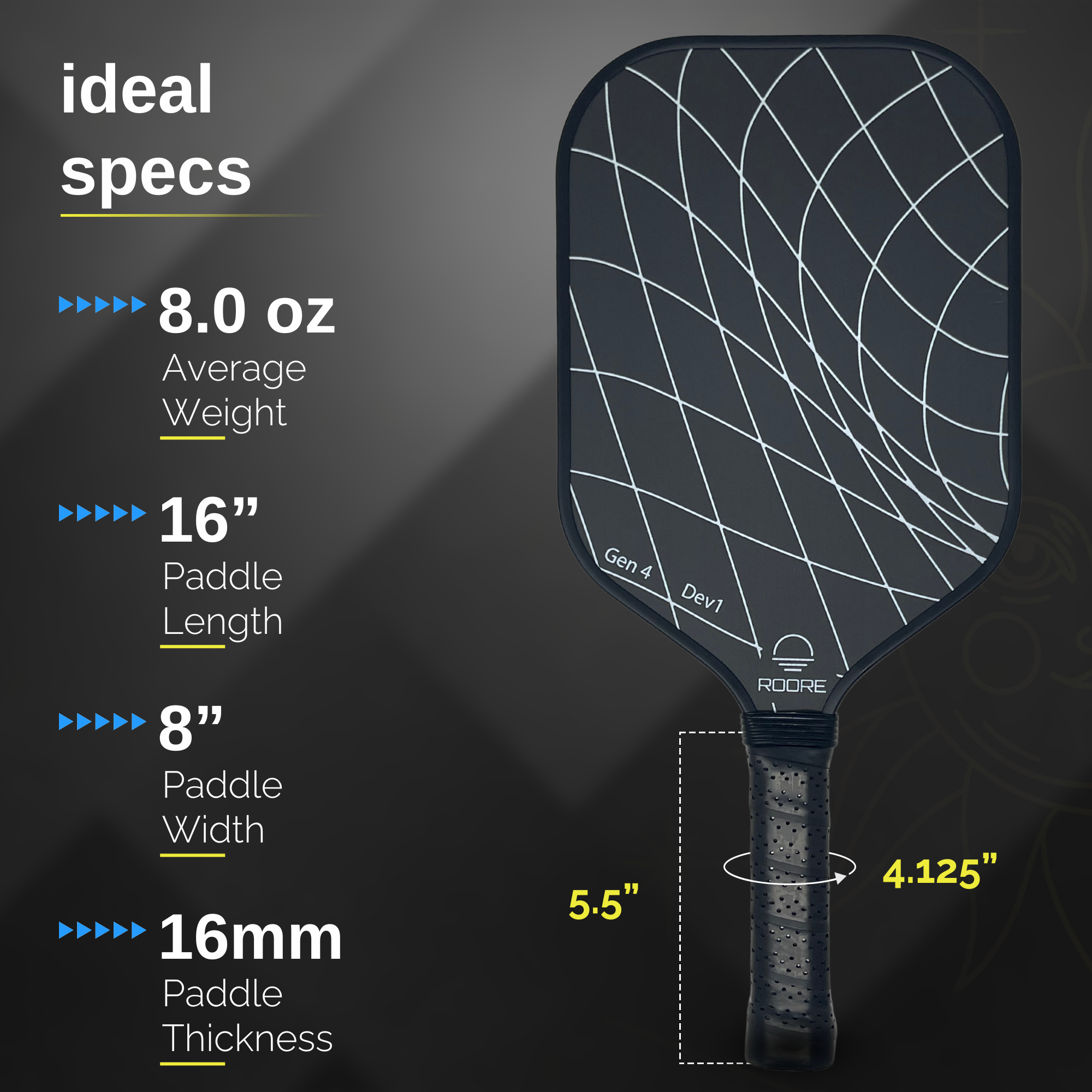 Gen 4 100% Foam Core Elongate T700 Carbon Fiber Pickleball Paddle