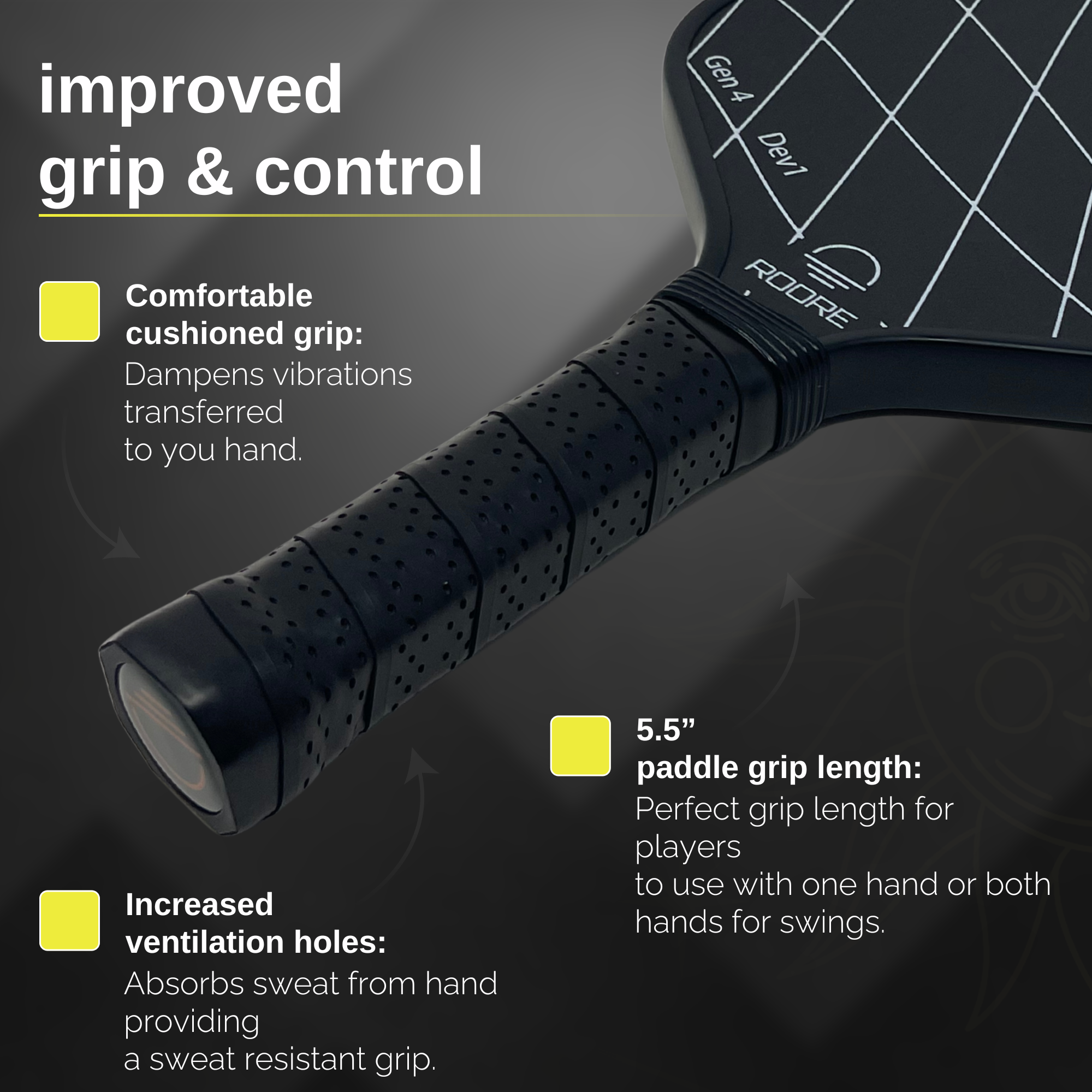 Gen 4 100% Foam Core Elongate T700 Carbon Fiber Pickleball Paddle