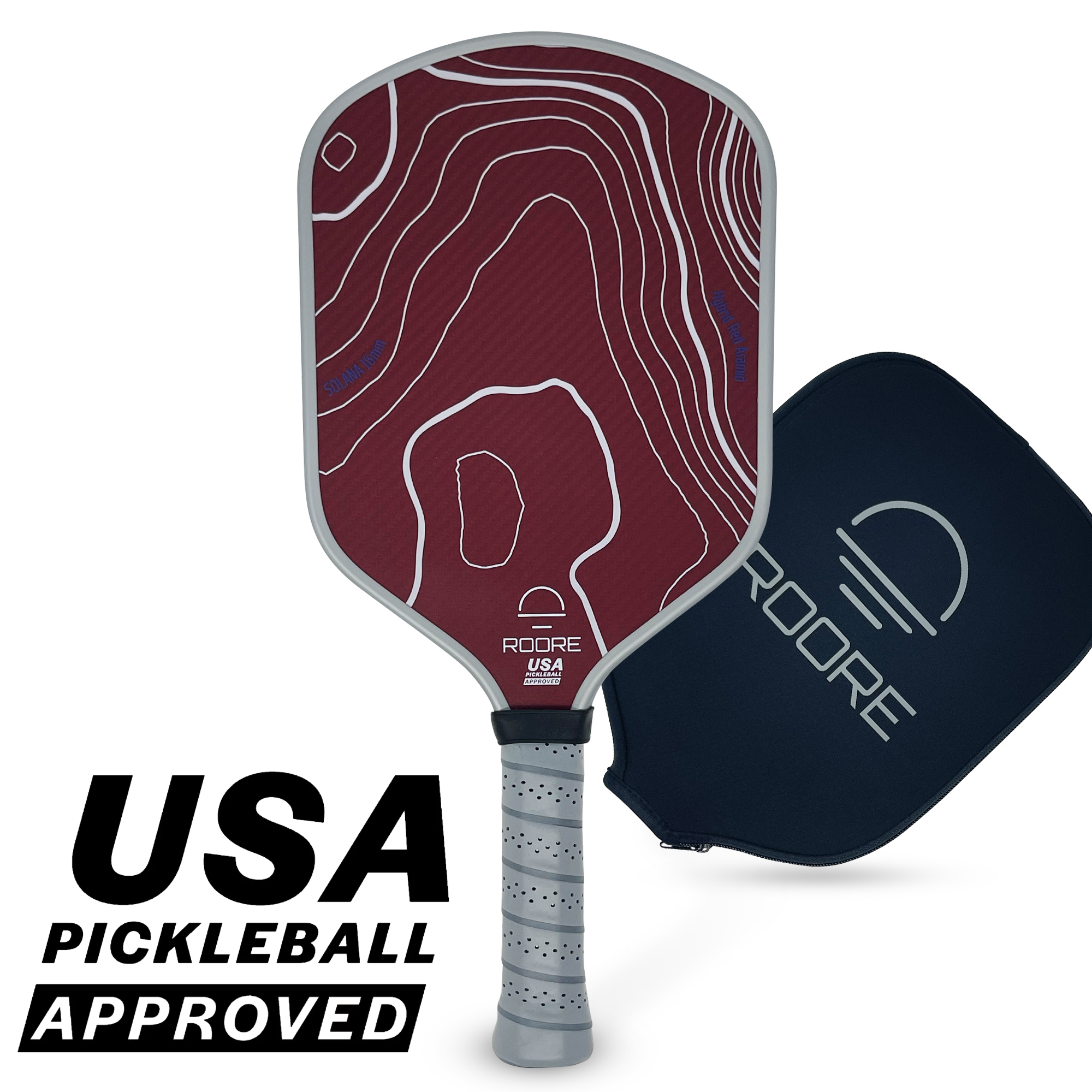 Solana - Gen 2 Red Aramid Kevlar® 16 mm Pickleball Paddle